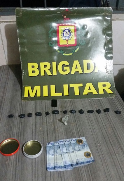 Traficante foi preso em flagrante pela Brigada Militar