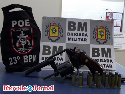 Revólver estava na cintura do rapaz preso