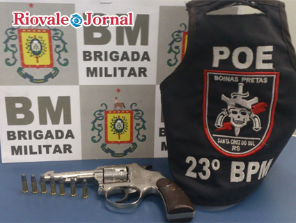 Arma calibre 22 era utilizada pelo homem preso nessa quarta-feira