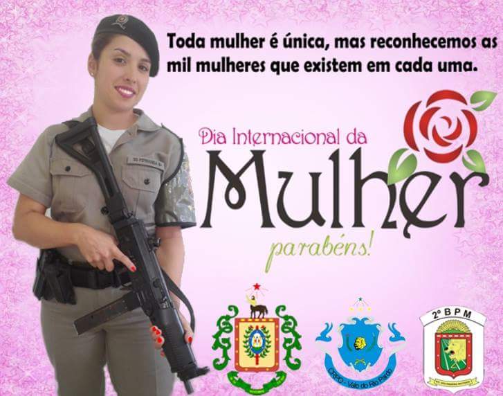 No Dia Internacional da Mulher, BM de Rio Pardo divulga suas felicitações às mulheres
