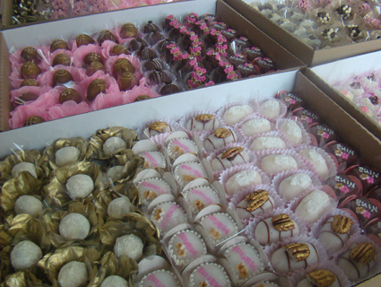 Os modelos dos docinhos ṣo baseados no que o cliente pede