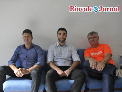 Carlos Molinari, Guilherme Enck, Marcos Baumhardt (esq. para dir.)