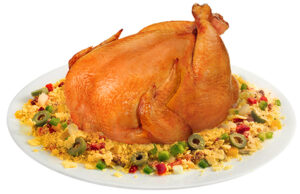 Ave ao champanhe com farofa crocante