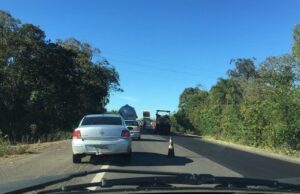 Obras na RSC-287 deixa trânsito lento