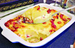 Batata gratinada com bacon