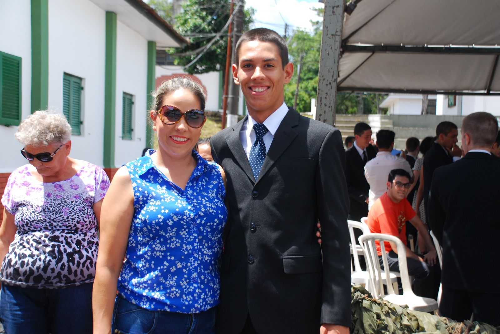 Fabiana Mello com o filho Vinicius