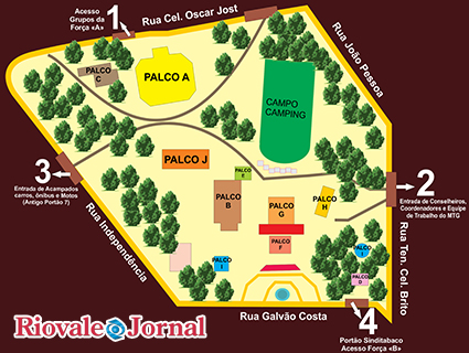 Palcos onde acontecem as competições do Enart 2016