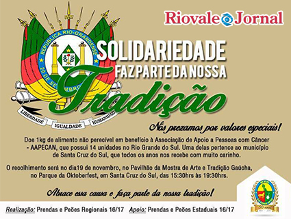 Comunidade é convidada a levar um quilo de alimento não perecível que será destinada a AAPECAN