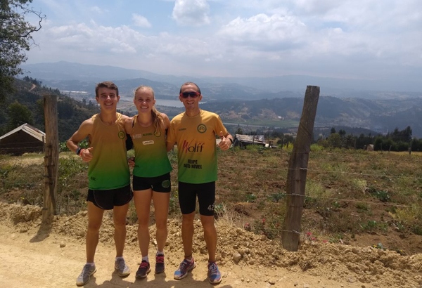 Daniel, Jaqueline e Filipe: treinamentos intensos foram realizados na Colômbia
