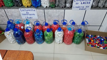 Campanha da tampinha auxilia na compra de leite