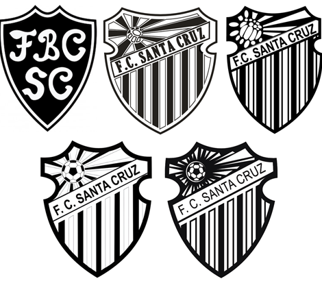 A evolução dos escudos do Futebol Clube Santa Cruz
