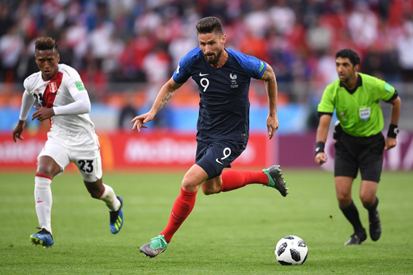 Franceses derrotaram o Peru nesta quinta-feira, 21