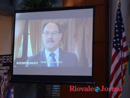 José Ivo Sartori discursou através de um telão
