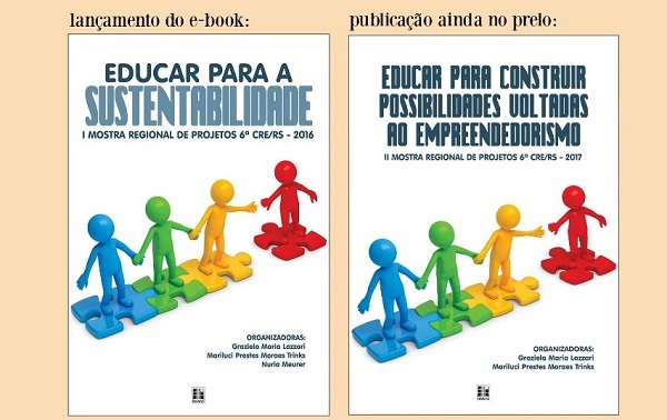 Capas dos e-books que serão lançados na Mostra 