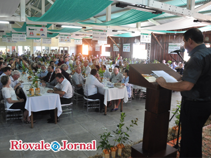 Autoridades e imprensa estiveram reunidos no lançamento da 17ª Expoagro Afubra
