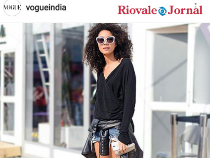 Clicada com o próprio look do dia, Mirian foi parar no Instagram da Vogue India