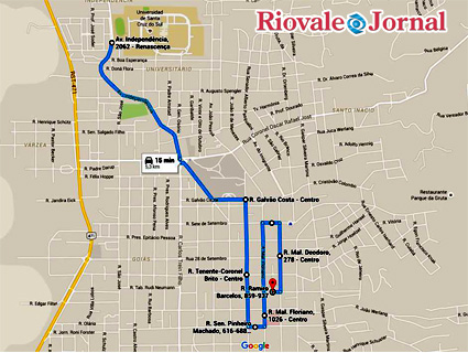 Trajeto que será percorrido