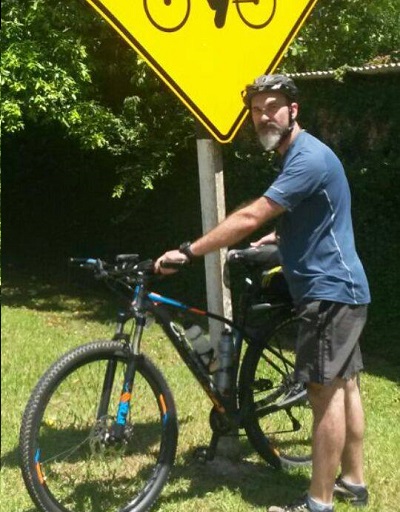 Marcelo Rakauskas, 44 anos é um pedalante-amante, agregou a bike à sua vida e à sua natureza por meio do cicloturismo e do turismo ecológico