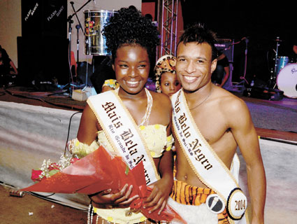 Taiana foi eleita a Mais Bela Negra RS, e Abner o Mais Belo Negro de 2014