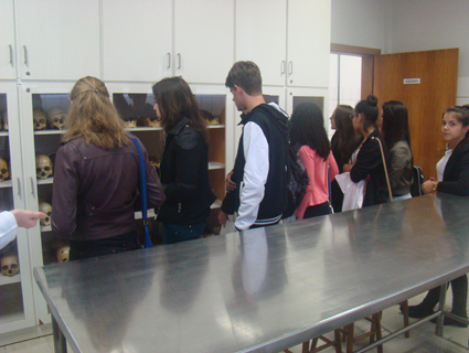 Sala para estudo dos ossos do corpo humano