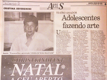 ReproduÃ§Ã£o da matÃ©ria feita com Daniel Freitas quando tinha apenas 13 anos de idade