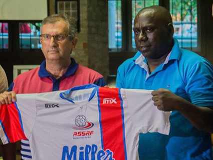 O presidente da Assaf junto com o tÌ©cnico Choco