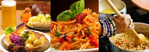 Pratos da culinária alemã, italiana e africana serão servidos no evento