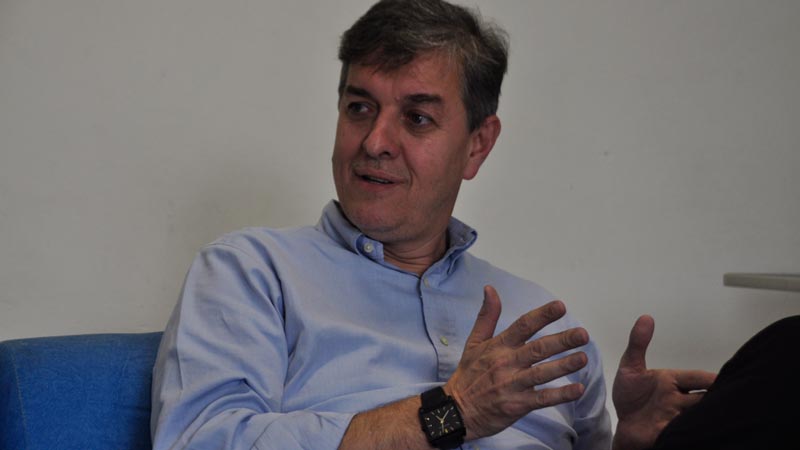 Edson Brum em visita ao Riovale Jornal