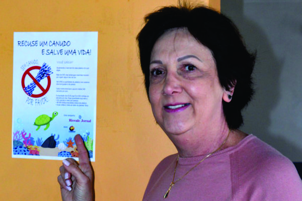 Eloisa Teresinha Frantz: paramos de servir sucos com canudos e os clientes não sentiram a falta 