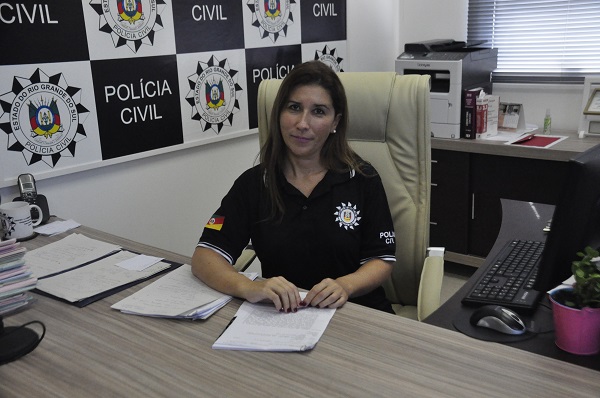 A Delegada Lisandra de Castro de Carvalho concedeu entrevista coletiva na tarde dessa terça-feira