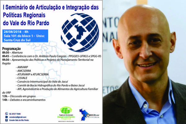 Antônio Paulo Cargnin vai participar com sua experiência do Seminpario do Corede 