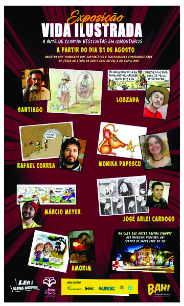 Os autores/artistas que participarão da mostra e suas obras