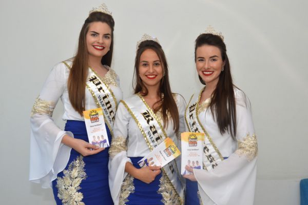 Rainha Katiele Braga e Princesas Carolina Rachor e Tamires Hansen convidam a todos para a Feira Sol 2018 a ser realizada de 8 a 11 de novembro em Vale do Sol
