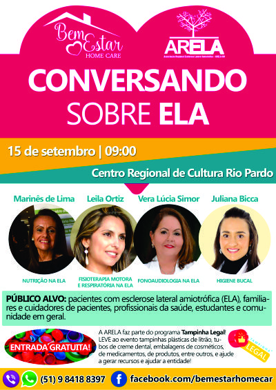 Bem Estar Home está promovendo o evento em parceria com a ONG Arela