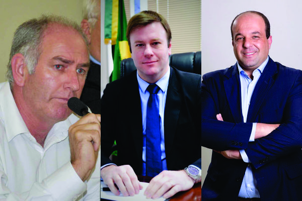Vice-presidente no Rio Grande do Sul, Rudinei Härter, o tesoureiro, prefeito de Venâncio Aires, Giovane Wickert e o consultor executivo Dalvi Soares de Freitas
