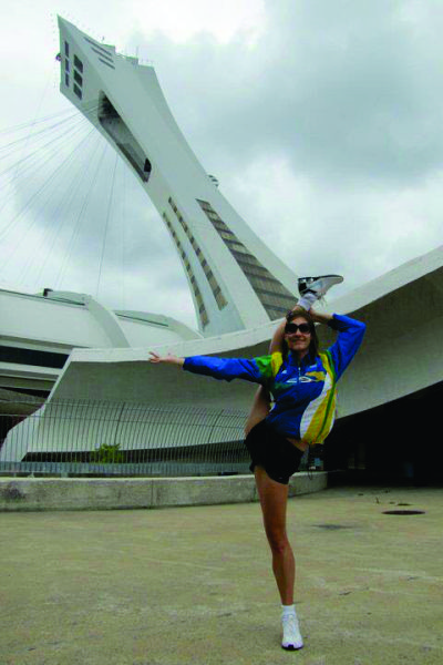 Nat‡lia Eidt em sua Žpoca de Sele‹o Brasileira, no Mundial de Gin‡stica em Montreal (Canad‡) 