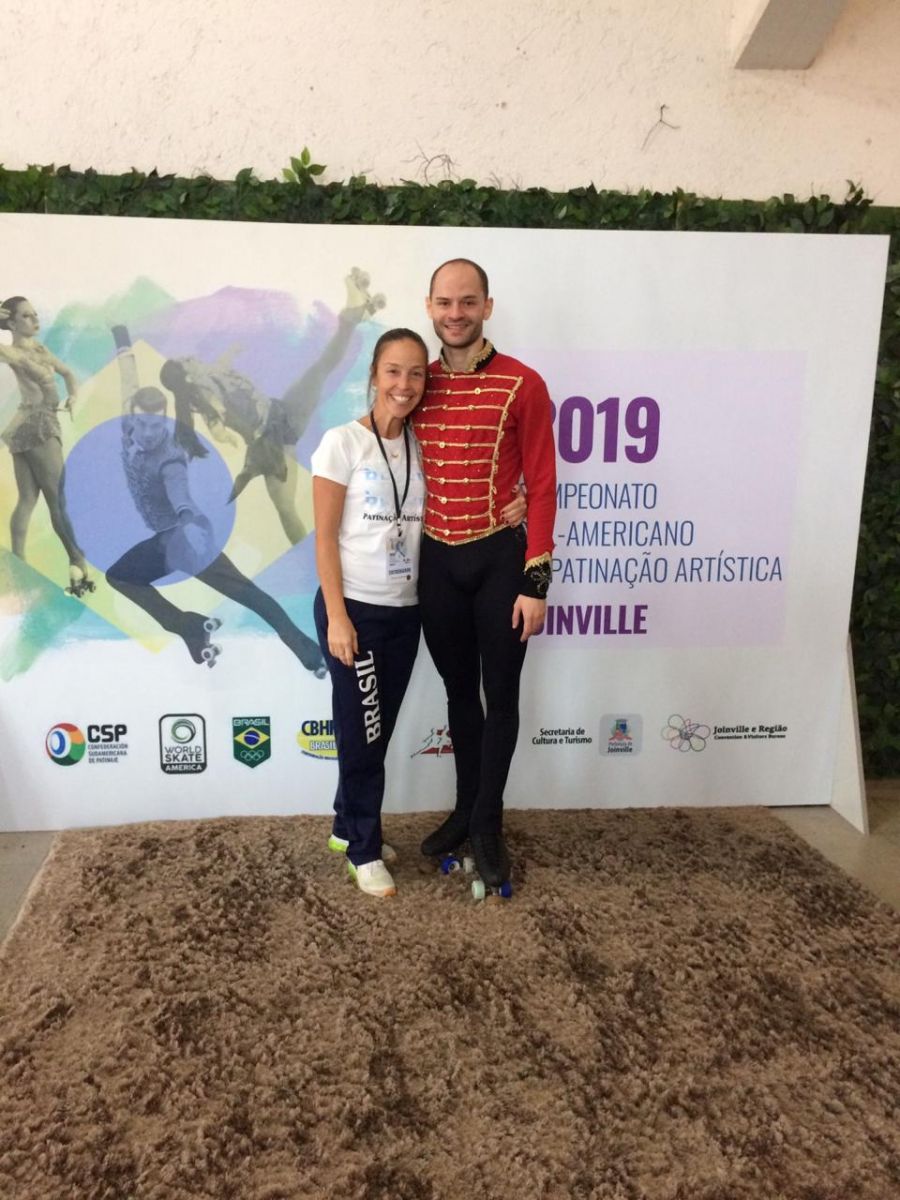 Carlos André Redtke e a técnica Fabiane Helena Knak