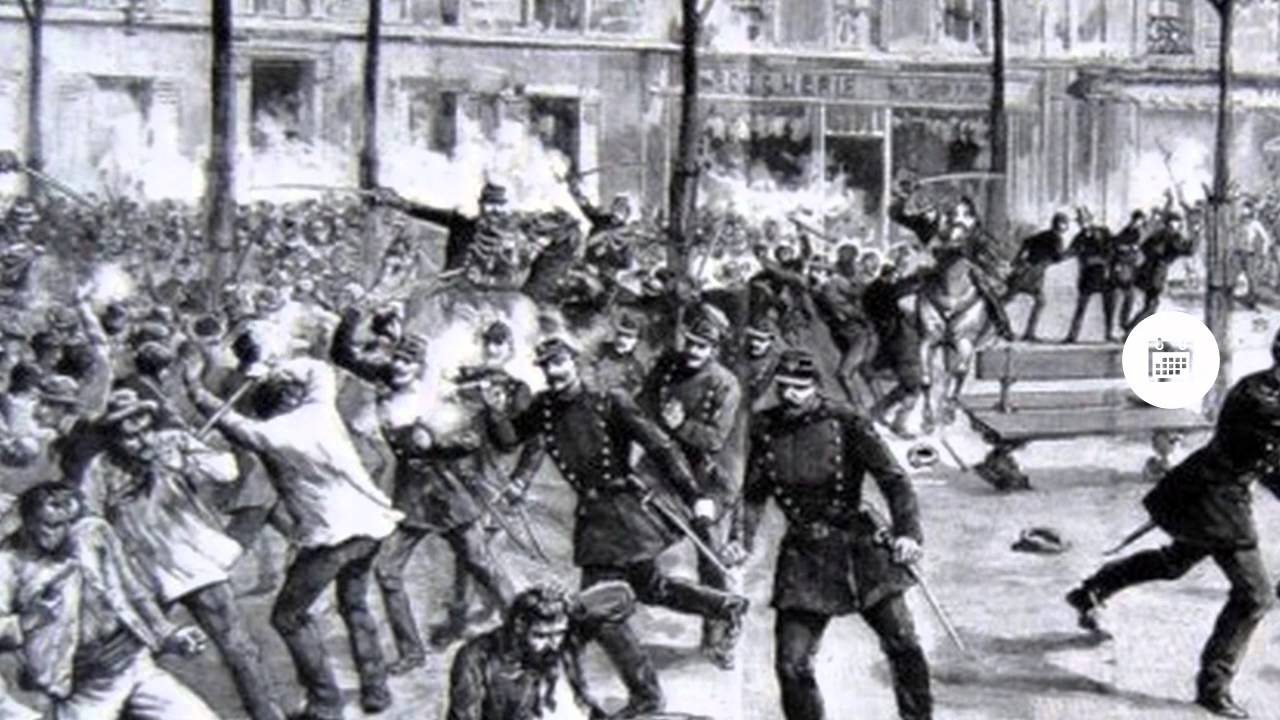 Em Chicago (1886), trabalhadores sofreram uma forte repress‹o policial