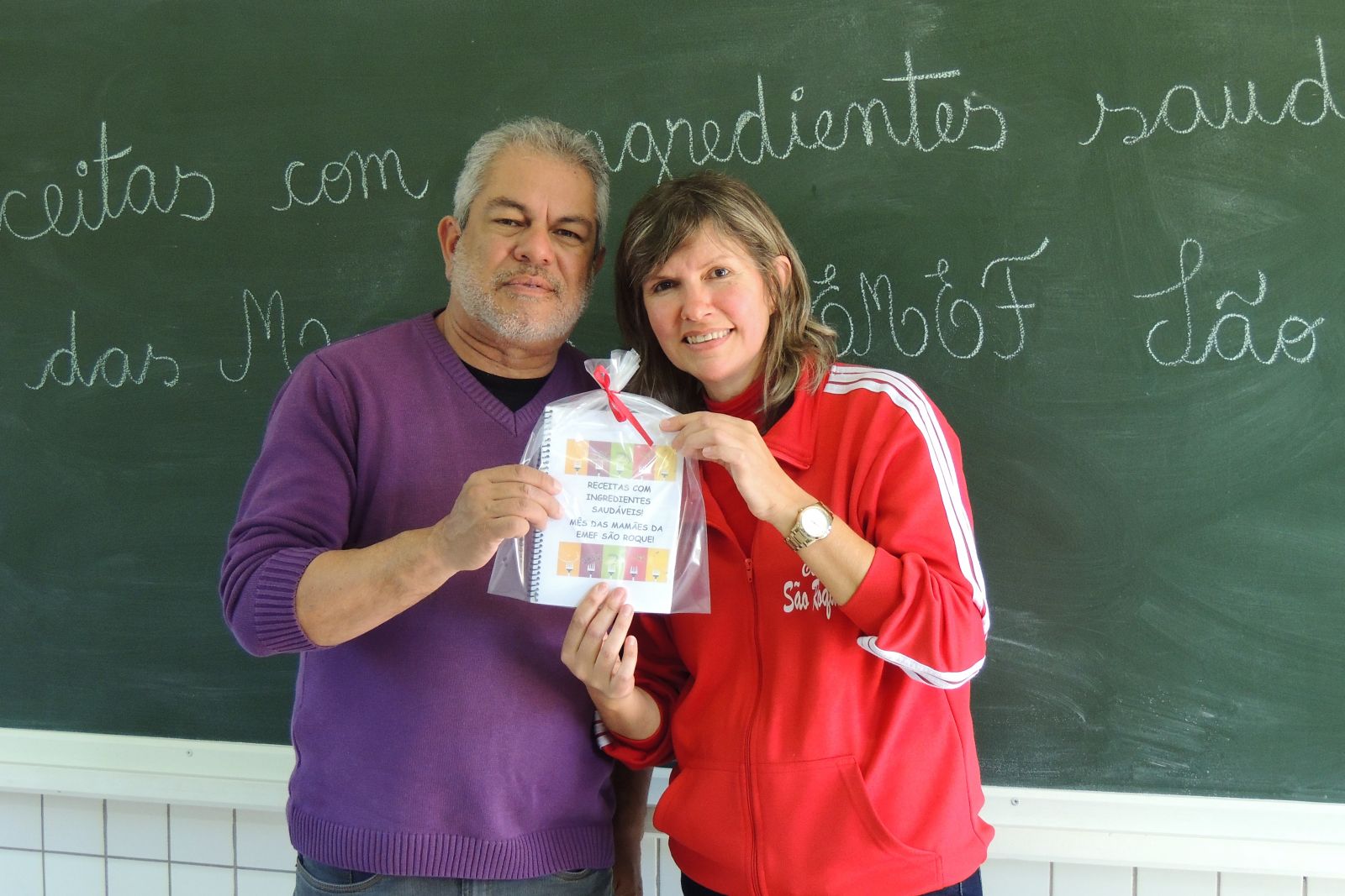 Garcia e diretora Marilene Abich: secretário será homenageado durante evento na Escola São Roque