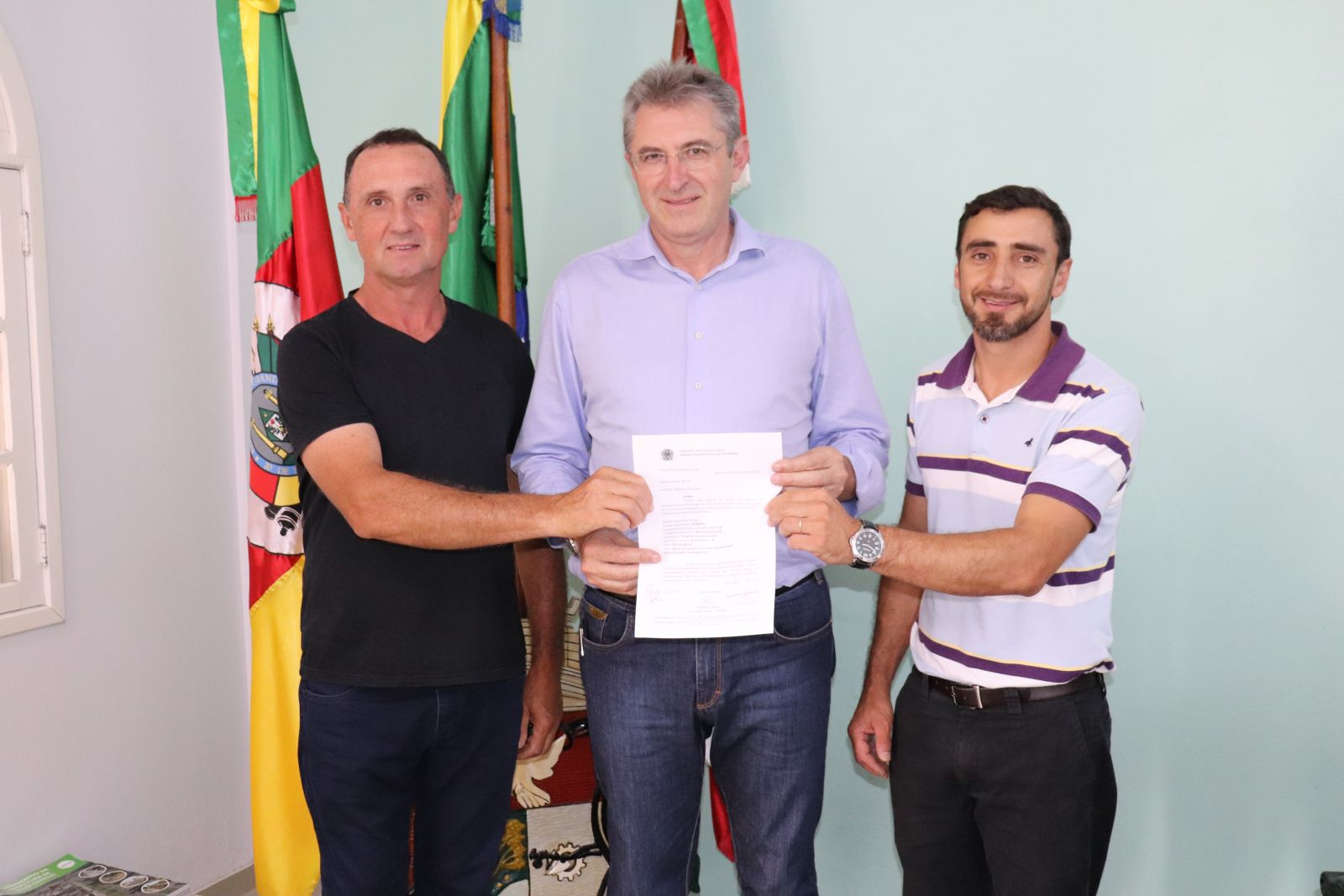 Schuch esteve acompanhado do vereador Renildo Schaurich 