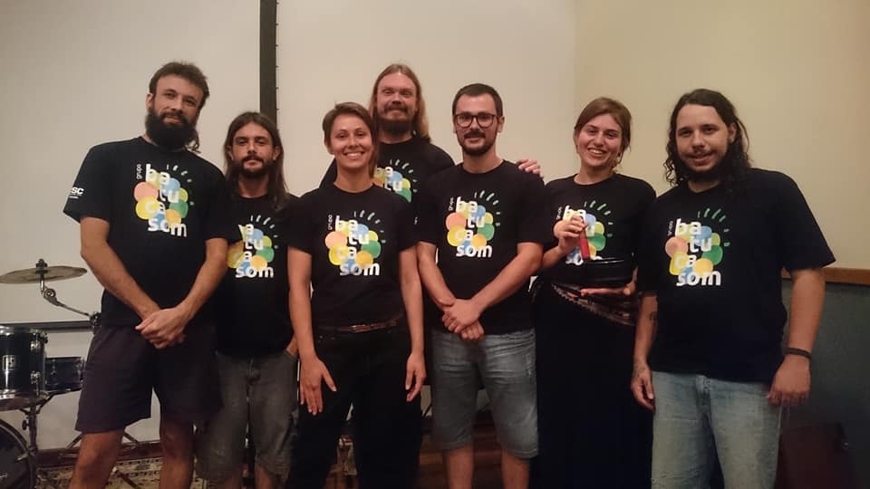 Foto do Sarau de Música da Unisc realizado em dezembro com o Batuca Som 