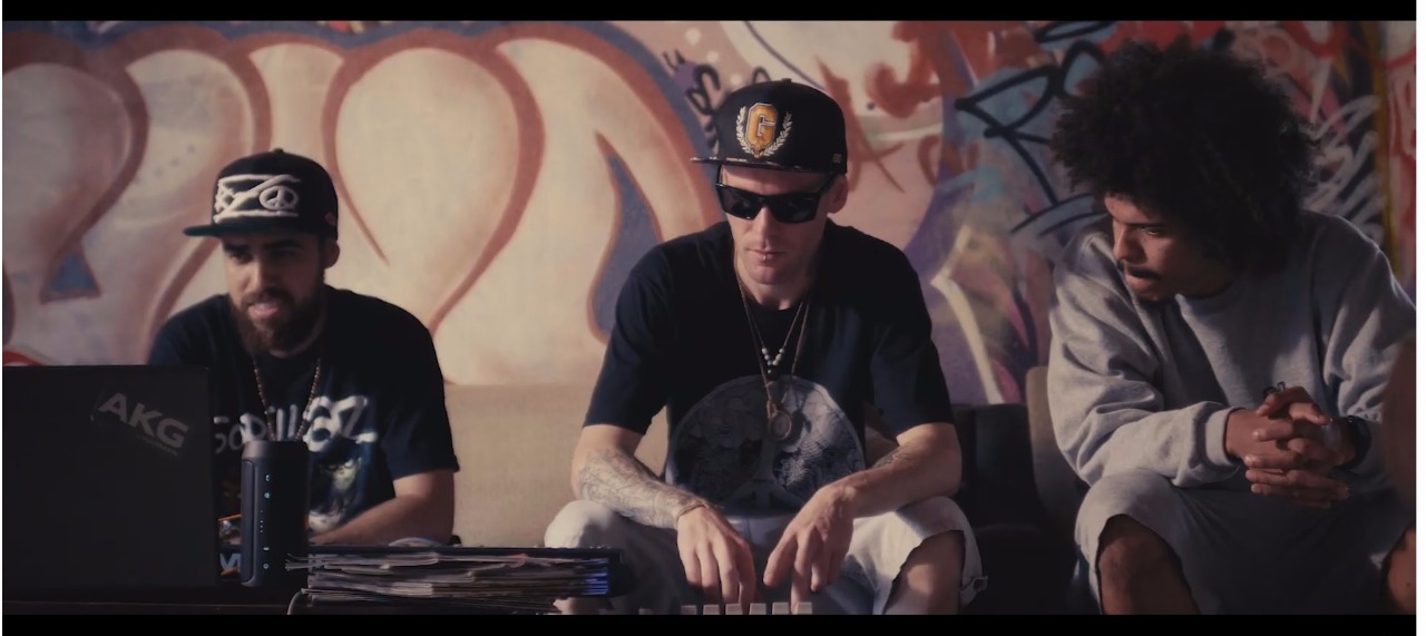 Mestre Gu beatmaker, Alexandre Garga e Digo Almeida 