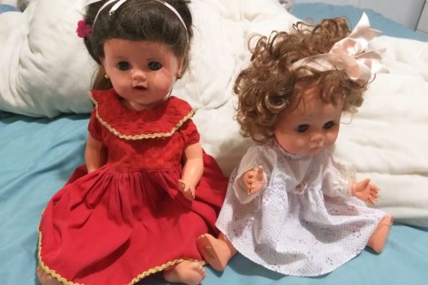 As primeiras bonecas restauradas eram da irmã, hoje falecida