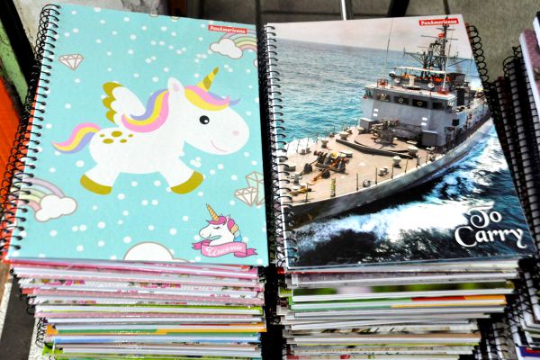 Cadernos de uma matéria a partir de R$ 5,76 e de 10 matérias a partir de R$ 9,90