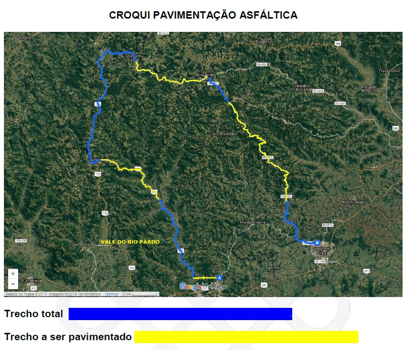Projeto prevê pavimentação asfáltica de 83 quilômetros