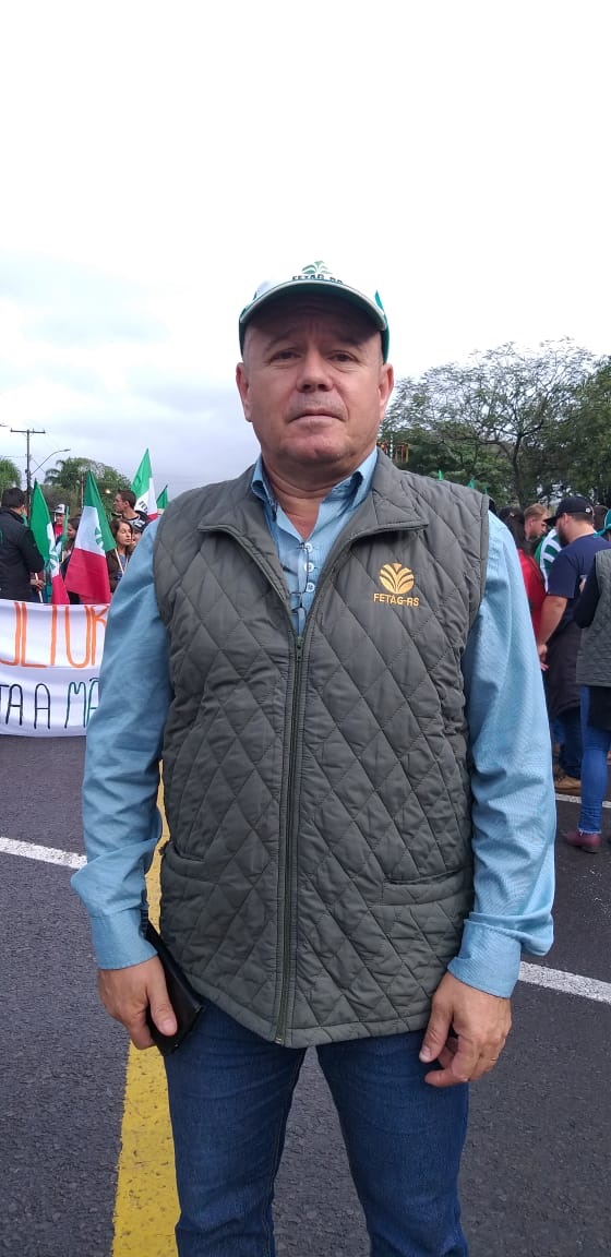 Pedrinho Signori - secretário geral da Fetag RS: 'o objetivo principal da mobilização é dizer ao governo que a agricultura familiar, juntamente dos sindicatos filiados à Fetag, não aceita perder nenhum direito'