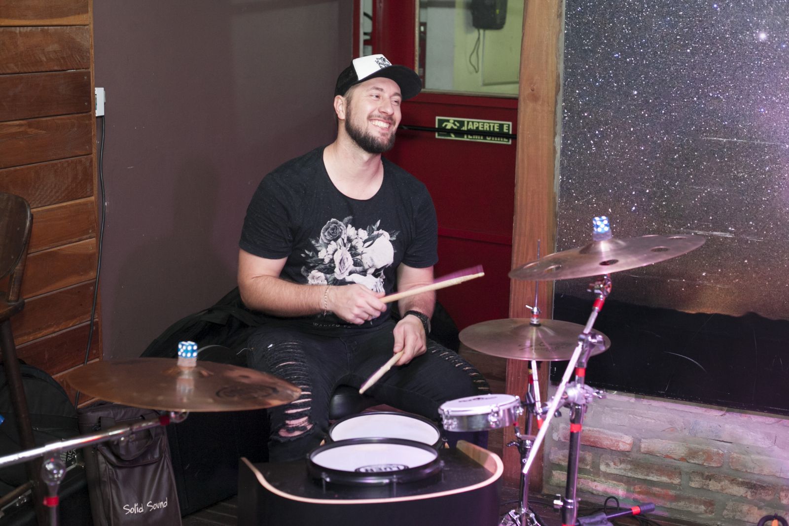 O baterista Pepy Grunevald