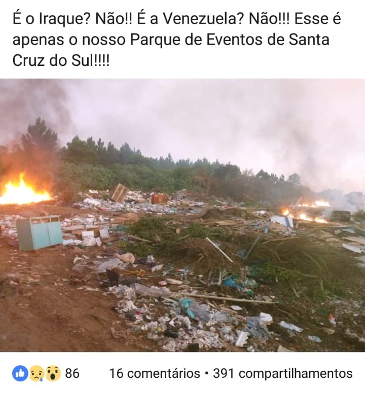 Imagem circulou na sedes sociais e mostrou o descaso 