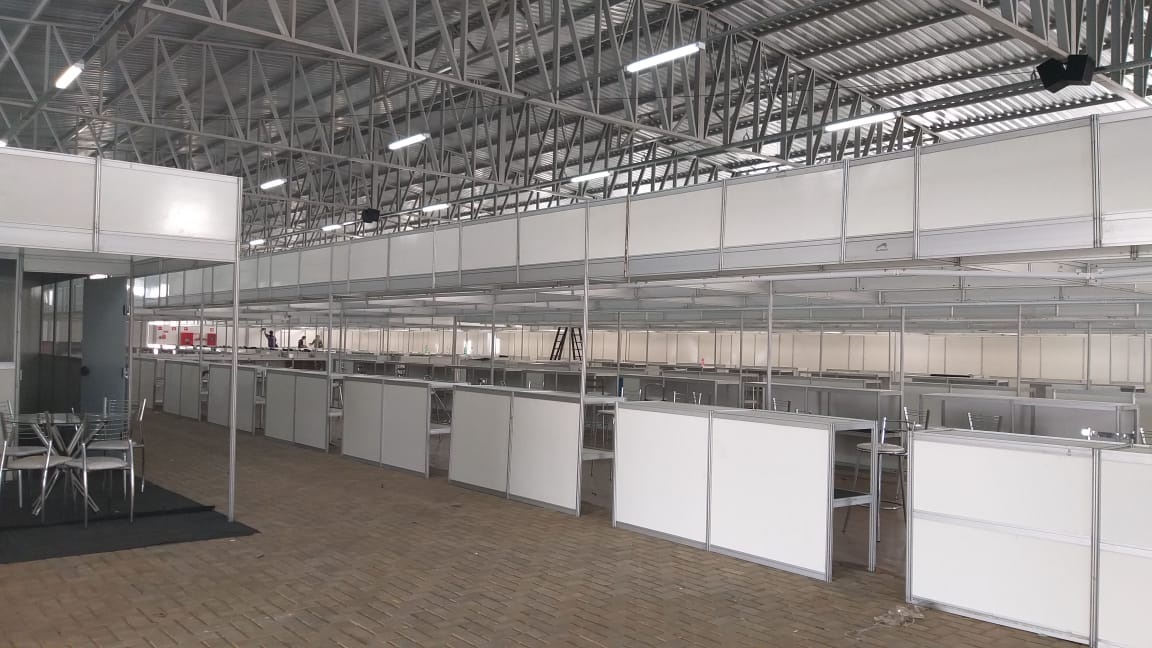 Pavilhão das Agroindústrias que será inaugurando durante a Feira já está com as estruturas prontas