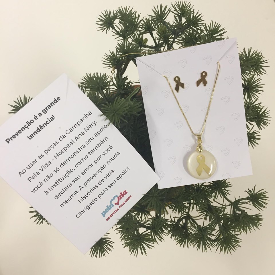 A campanha Pela Vida do HAN conta com lindas joias folhadas a ouro para venda onde os valores serão revertidos para a área da oncologia 